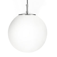Searchlight 6066 | Satin Chrome and Opal Glass Indoor Pendant Light