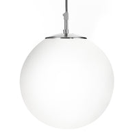 Searchlight 6077 | Satin Chrome and Opal Glass Indoor Pendant Light