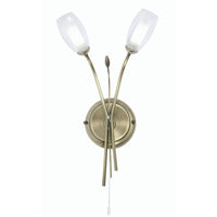 Oaks Lighting 6203/2 AB | Antique Brass Indoor Wall Light