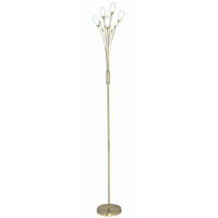 Oaks Lighting 6203/5 FL AB | Antique Brass Indoor Floor Lamp