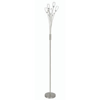 Oaks Lighting 6203/5 FL AC | Antique Chrome Indoor Floor Lamp