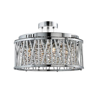 Searchlight 8335-5CC | Polished Chrome and Aluminium Tube Indoor Semi Flush Light