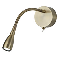 Searchlight 9917AB | Antique Brass Indoor Wall Light