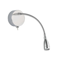 Searchlight 9917CC LED Chrome Modern Flexible Switched Reading Wall Light