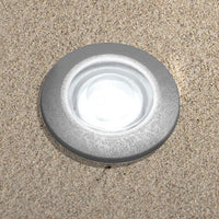 Grey LED Outdoor Round Walkover Recessed Wall Light