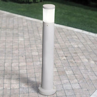Grey LED Round Post Light CCT 80cm