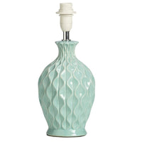 Light Blue Vintage Ceramic Table Desk Lamp Base 28cm