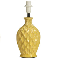 Mustard Yellow Vintage Ceramic Table Desk Lamp Base 28cm