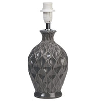 Slate Dark Grey Vintage Ceramic Table Desk Lamp Base 28cm