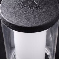 Black LED Round Bollard Wall Light Coastal