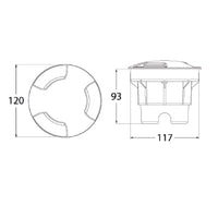 Ceci 120 3L BL Black Round Recessed Light Dimensions