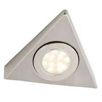 LED Satin Nickel Modern Triangular Under Cupboard Light CCT 142mm