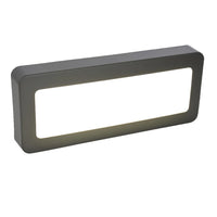 LED Anthracite Outdoor Surface Mounted Rectangular Plain Brick