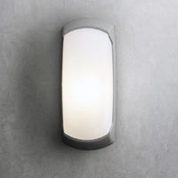Grey Outdoor Coastal Bulkhead Wall Light