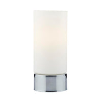 DAR JOT4050 | Polished Chrome and White Glass Indoor Table Lamp