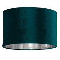 Teal Velvet Lampshade