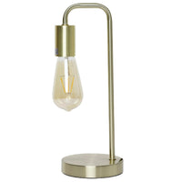 Polished Brass Metal Industrial Table Desk Lamp 355mm