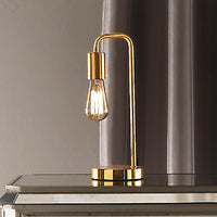 Polished Brass Metal Industrial Table Desk Lamp 355mm