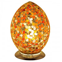 Amber Flower Glass Mosaic Egg Light 30cm