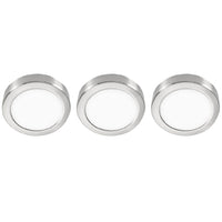 LED Stainless Steel Modern Round Under Cabinet Light Kit with Driver