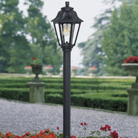 Black Outdoor Coastal Coach Lantern Post Light