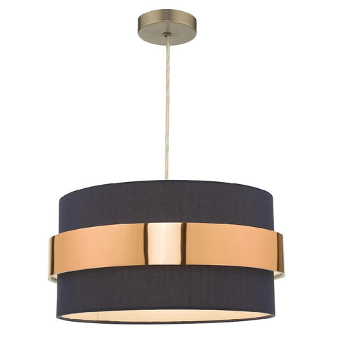 Navy blue deals and copper lampshade