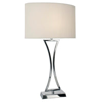 DAR OPO4150 | Polished Chrome and Cream Indoor Table Lamp