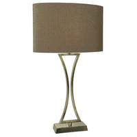 DAR OPO4175 | Antique Brass and Brown Indoor Table Lamp