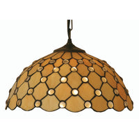 Oaks Lighting OT 1562/14 P | Tiffany Glass Indoor Pendant Light