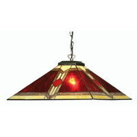 Oaks Lighting OT 2408/18 P | Tiffany Glass Indoor Pendant Light