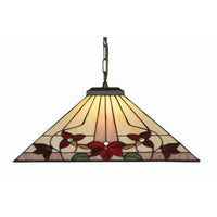 Oaks Lighting OT 3589/18 P | Tiffany Glass Indoor Pendant Light