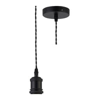 Britalia PMS1 | Matt Black Twisted Pendant Suspension