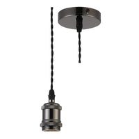 Britalia PMS7 | Black Chrome Twisted Pendant Suspension
