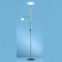 Matt Chrome Modern Mother & Child Reading Task Floor Lamp