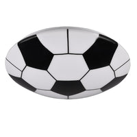 LED Black & White Round Football Flush Light 36cm