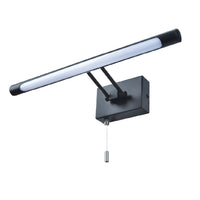 LED Matt Black Bathroom Modern Switched Picture Light 41cm IP44