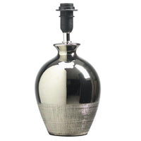 Chrome Metallic Ceramic Table Lamp Base