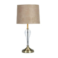 Oaks TL 911 AB | Brass & Clear Glass Touch Table Light